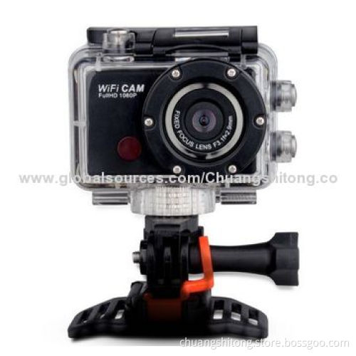 2014 helmet camera, H.264 WiFi door camera with infrared remote control, 4x zoom